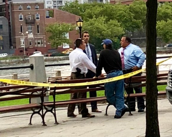 Roosevelt Island Year in Pictures, 2018: Part Two Gunshots fired from the West Promenade across the East River. PSD Chief Jack McManus conferred with detectives working the case.